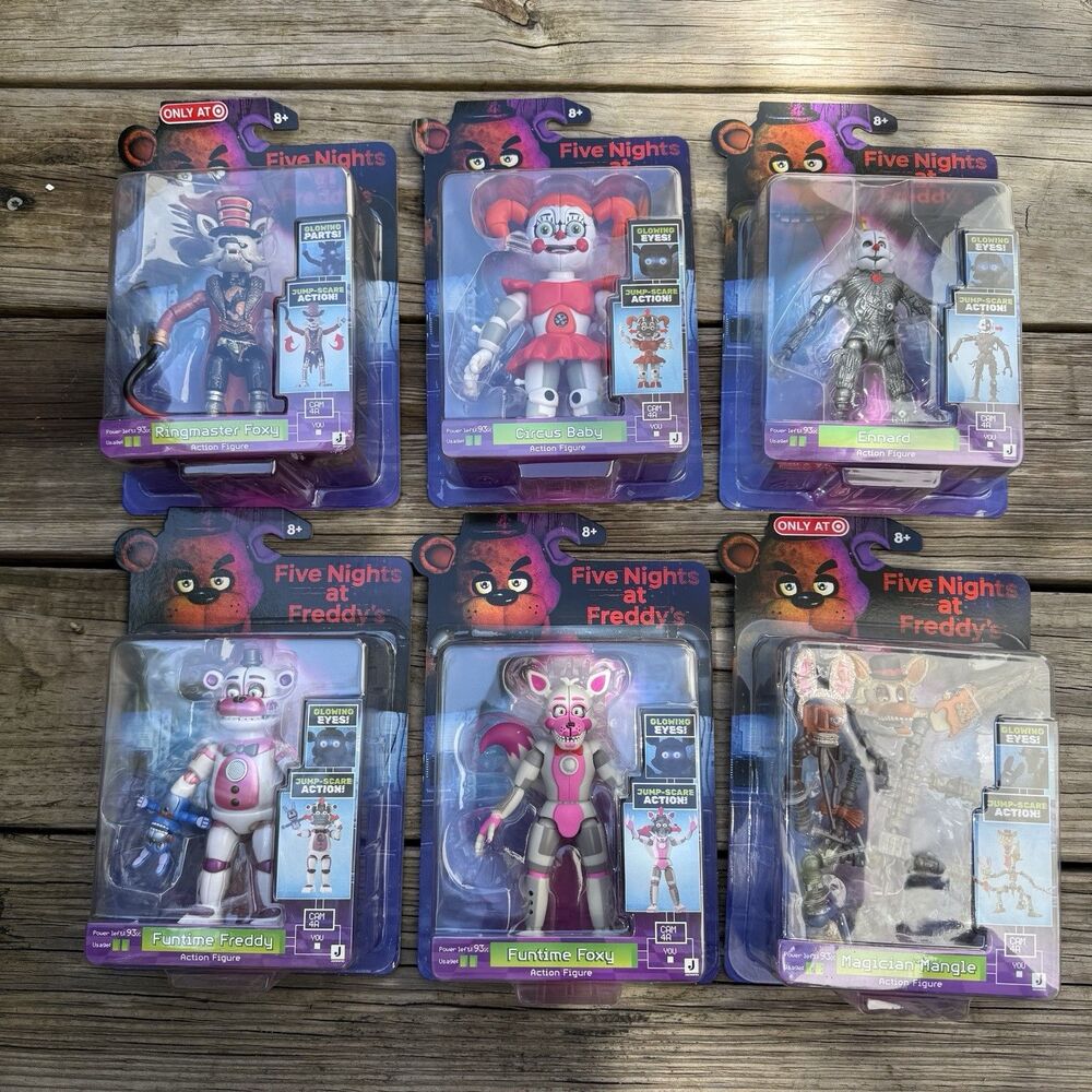 FNAF Freddy Foxy Circus Baby Ennard Magician Ringmas Action Figures Lot of 6 New